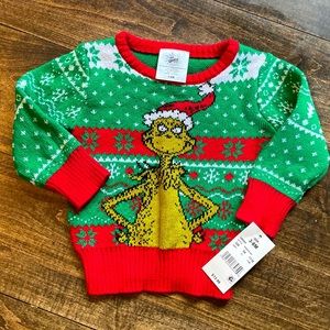 NWT The grinch ugly Christmas sweater infant 3-6 months